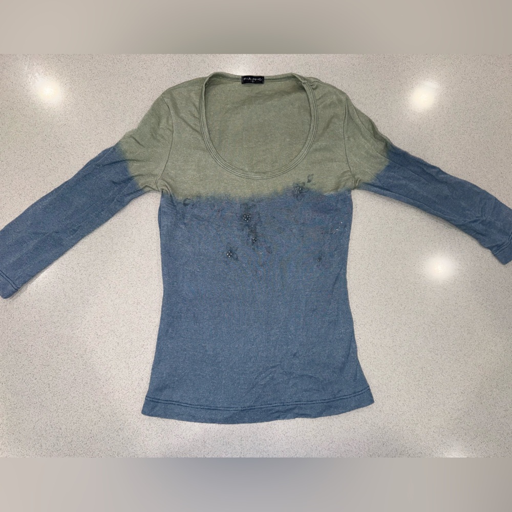 ✨ Y2K Vintage FANG Ombré nostalgia Top – Fairycore Boho – Size S – As Is
